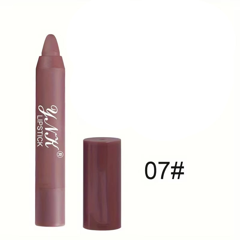 12 Colors Velvet Matte Lipstick Pencil - Waterproof, Long Lasting, Non-Stick