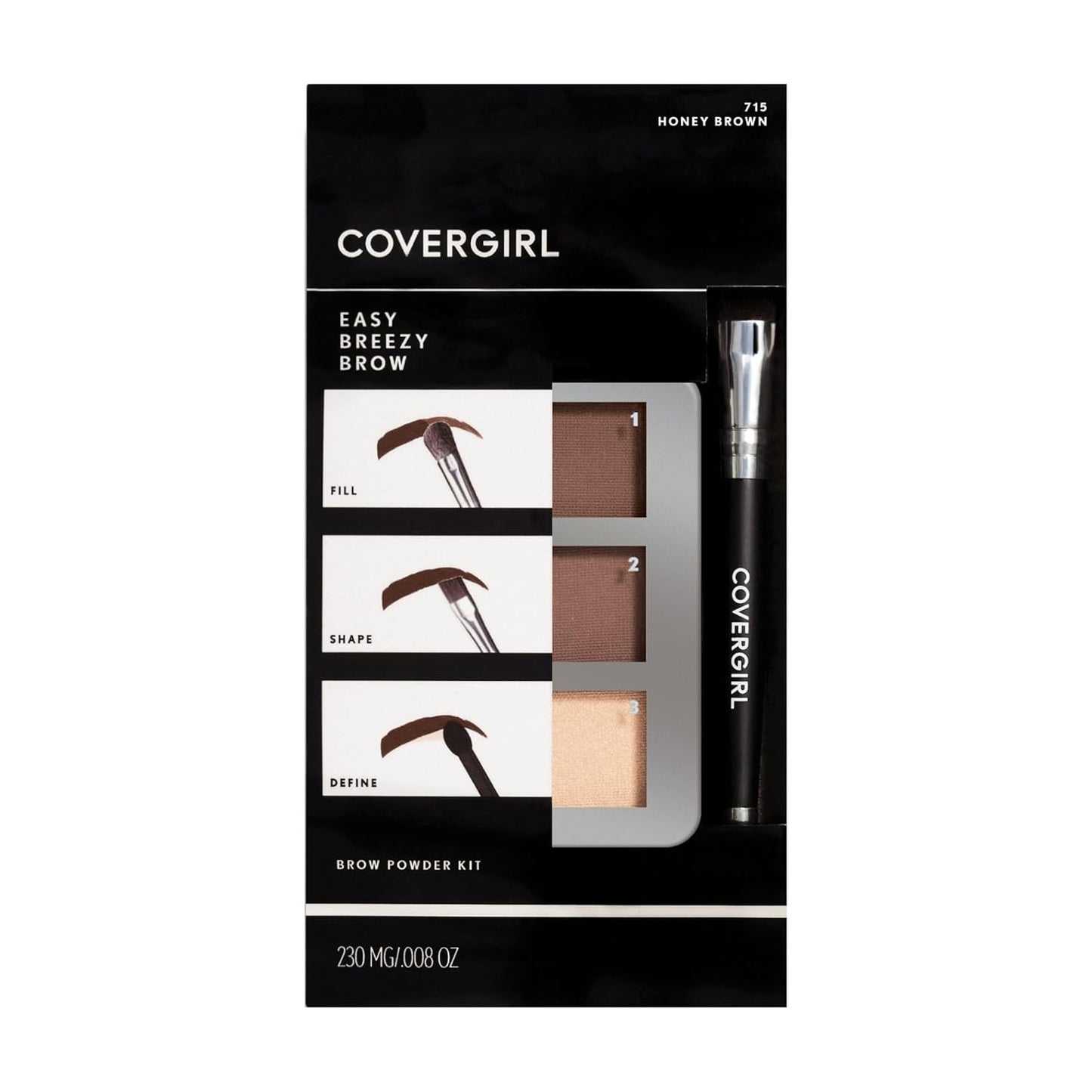 Easy Breezy Brow Powder Kit with Shades & Angled Brush, Cruelty-Free