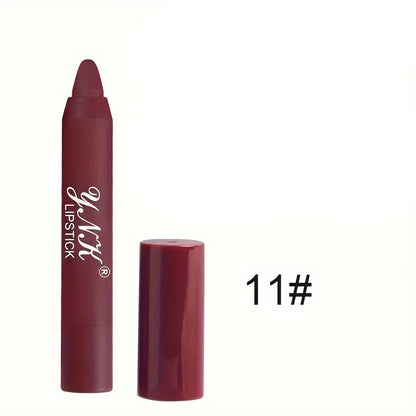 12 Colors Velvet Matte Lipstick Pencil - Waterproof, Long Lasting, Non-Stick