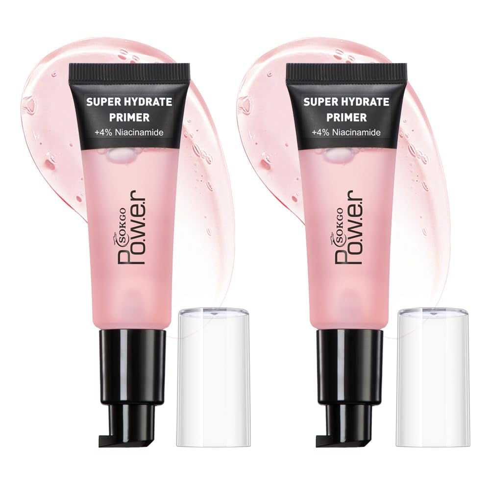 Power Face Hydrating Gel Primer, 2PCS Pink, Large