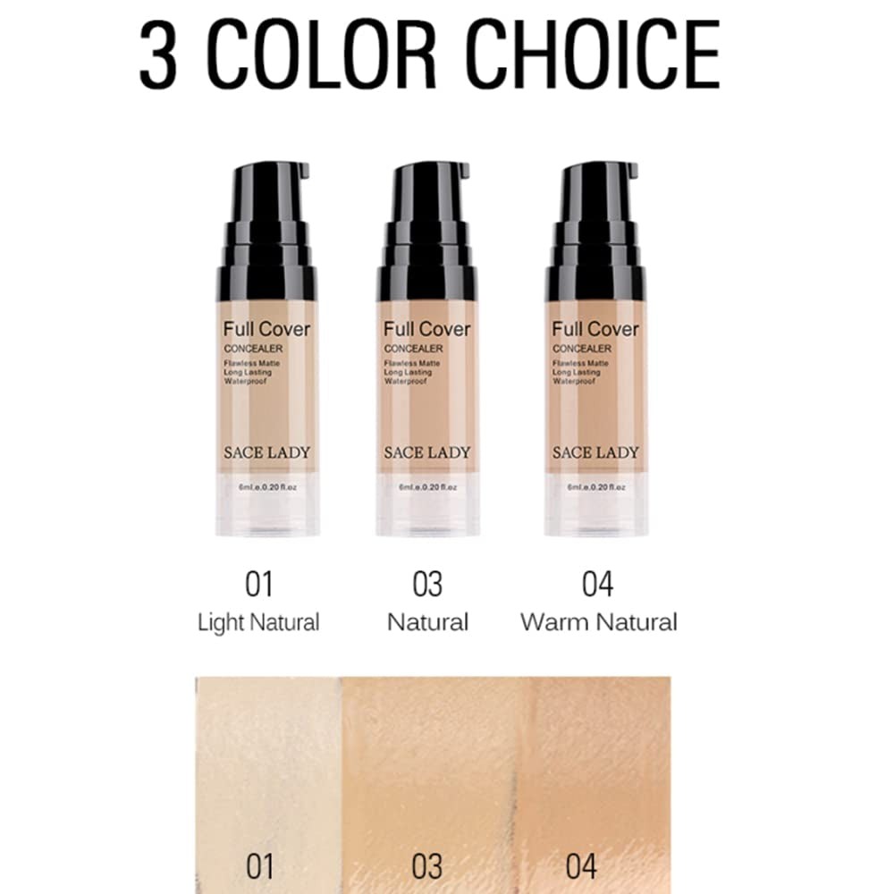 "Pro Full Cover Waterproof Liquid Concealer, 6ml