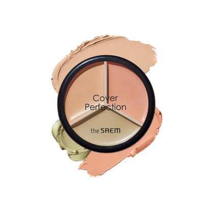 THE SAEM Triple Pot Concealer: Beige, Green & Peach Shades, Full Coverage