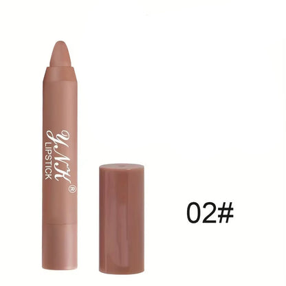 12 Colors Velvet Matte Lipstick Pencil - Waterproof, Long Lasting, Non-Stick