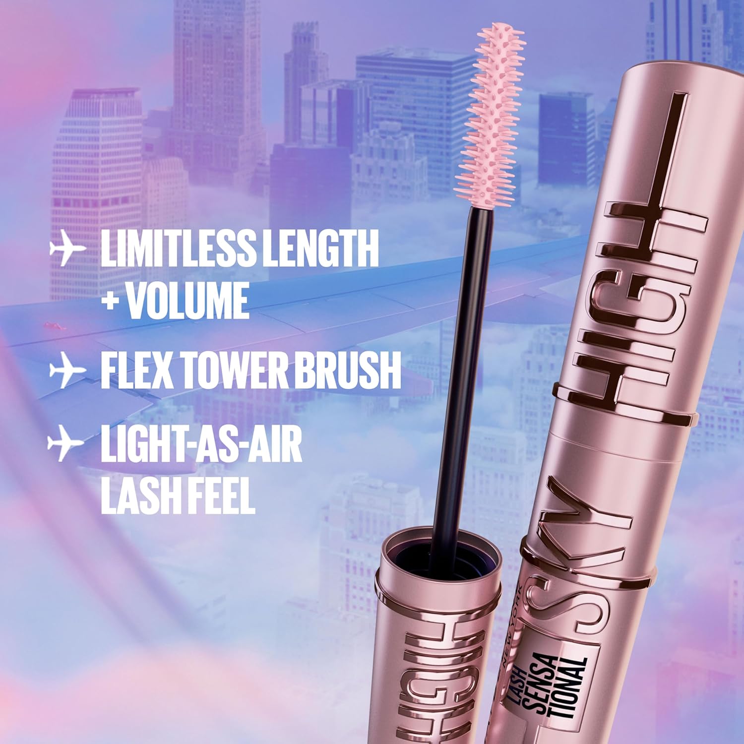 Sky High Waterproof Mascara, Volumizing & Lengthening, Brownish Black