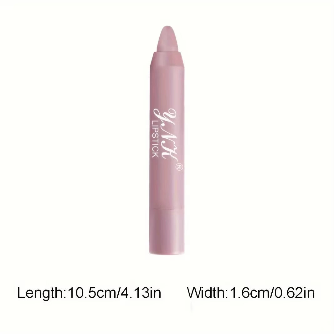 12 Colors Velvet Matte Lipstick Pencil - Waterproof, Long Lasting, Non-Stick